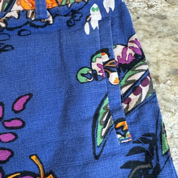 J crew blue & Orange floral cotton shorts - Picture 2 of 15